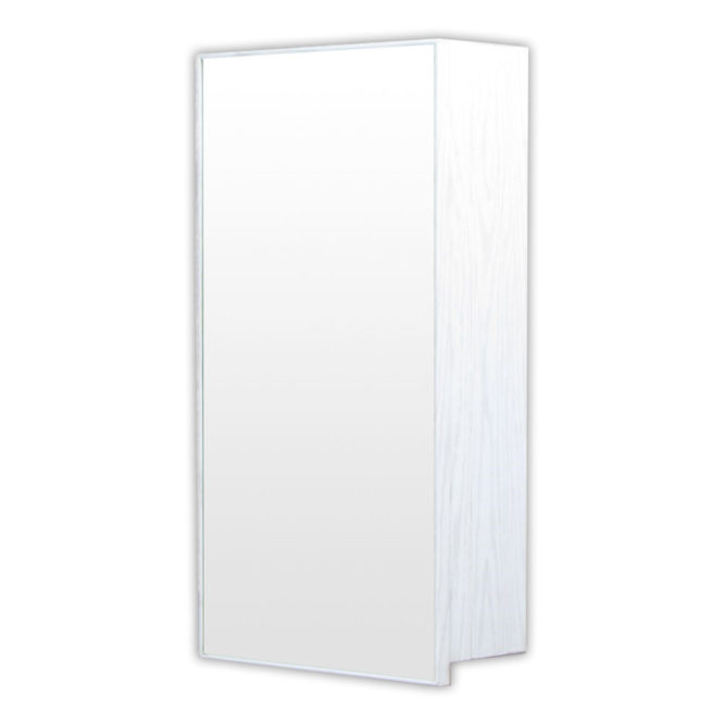 鋁合金水曲柳木紋浴室鏡櫃，防火防水不生鏽，36x70cm牆掛式鏡櫃。含小物收納空間方便。 MQ3670