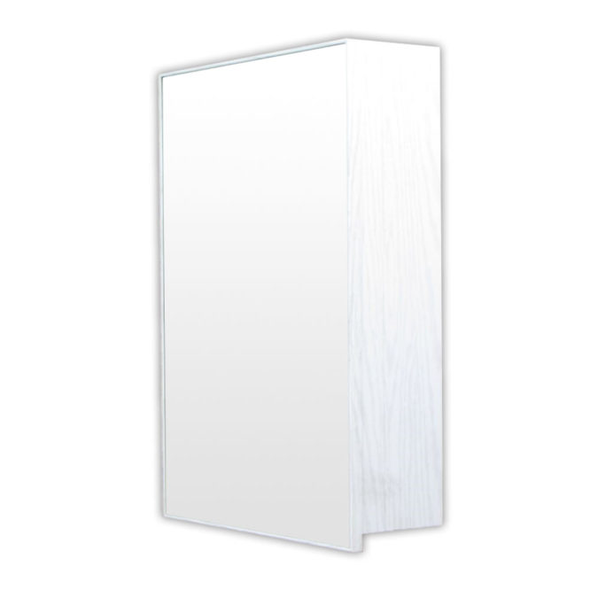 鋁合金水曲柳木紋浴室鏡櫃，防火防水不生鏽，50x70cm牆掛式鏡櫃。含小物收納空間方便。 MQ5070