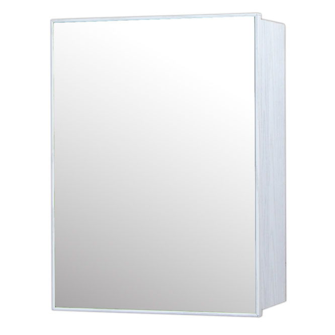鋁合金水曲柳木紋浴室鏡櫃，防火防水不生鏽，40x54cm牆掛式鏡櫃。含小物收納空間方便。 MQ7341