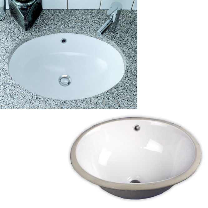 標準15x12吋橢圓形下崁盆，美科勒Kohler相同尺寸可替換，是公共洗手間檯面盆最佳選擇 SL1590