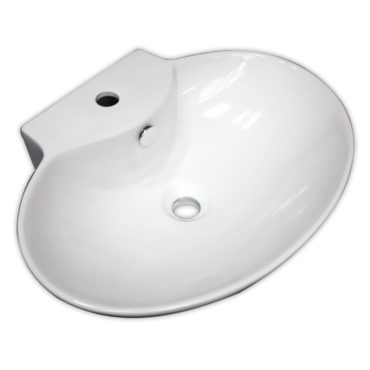 Paloma貝殼藝術盆，有龍頭孔，可掛牆或搭配檯面、浴櫃使用，最新現代化設計 SL35L0