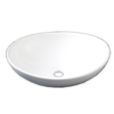 橢圓白400x320三小盆台上盆，搭配檯面、浴櫃使用，最新現代化設計 SL35N0