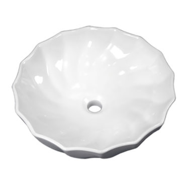 46cm正圓花瓣式碗盆，搭配檯面、浴櫃使用，最新現代化設計 SL35R0