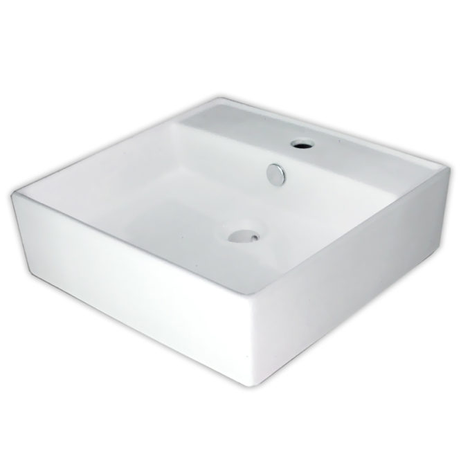 大型獨立460x460方型洗面盆，造型新穎，可掛牆或搭配檯面、浴櫃使用，無可替代 SL3640