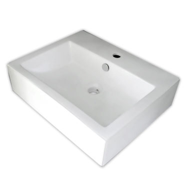 超大型獨立560x460方型洗面盆，造型新穎，可掛牆或搭配檯面、浴櫃使用，無可替代 SL3650