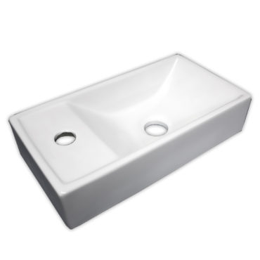 瘦長型獨立400x220長方型洗面盆、洗手盆，可掛牆或搭配檯面、浴櫃使用，無可替代 SL7341