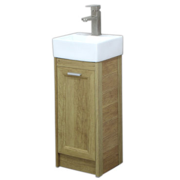 方形洗手盆櫃3D全鋁原木紋落地浴櫃含龍頭五金陽台小浴室輕隔間專用全防水環保材質 VR7332